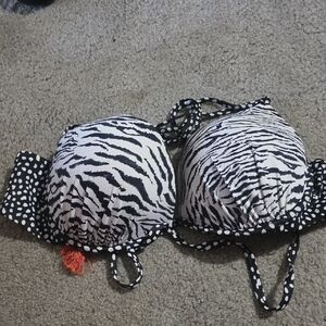 Victoria's Secret Black and White Bikini Top